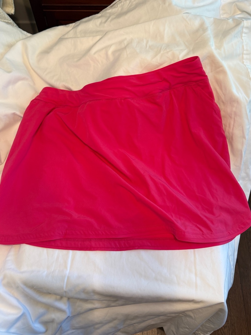 Lands' End Women’s Swim Skort in Hot Pink- Quick Dry